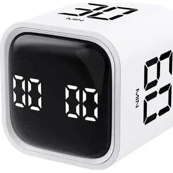 Kuchyňská minutka Praktický digitální kuchyňský časovač s LED displejem | kuchyňský časovač, digitální časovač - časovač bílý