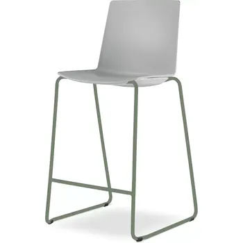 Jednací židle Barová židle SKY FRESH 060-Q-N12 (4-nohá kostra šalvějově zelená PANTONE 17-6212 TCX, celoplastový k