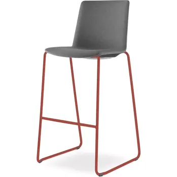 Jednací židle Barová židle SKY FRESH 065-Q-N14 (4-nohá kostra odstín signální červená RAL 3001, celočalouněný korp