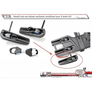 Nosič kol Rozšíření pro třetí kolo nosiče TRACC pro Jeep Avenger 4eX 1/2025->, SVC Group