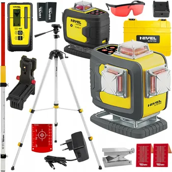 Měřící laser Nivel System CL4D-R Červený křížový laser sada