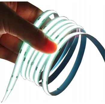 LED páska LED pásek COB 5M 12V NEON BEZBODOVÝ STUDENÁ BÍLÁ