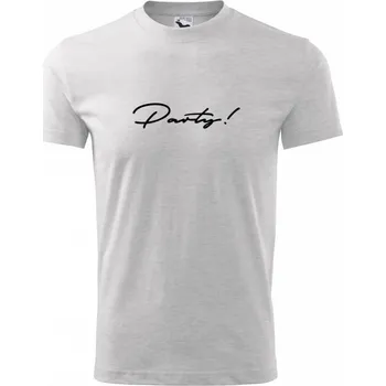 Chlapecké tričko Řekni to - Party - Tričko dětské bavlněné - 98 cm / 2 roky ( Světlešedý Melír )