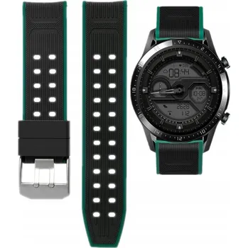 Příslušenství k chytrým hodinkám DVOUBAREVNÝ SILIKONOVÝ ŘEMÍNEK ŘEMÍNEK 22MM PRO HODINKY SAMSUNG AMAZFIT GARMIN