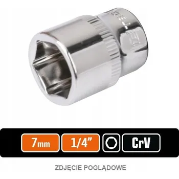 Klíč Nástrčný klíč 1/4" šestihranný 7 mm / TEGER