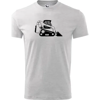 Bobik velký pásový - Tričko dětské bavlněné - 98 cm / 2 roky ( Světlešedý Melír )