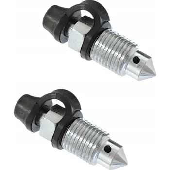 Brzdová hadice 2x Odvzdušňovací šroub brzdového systému závit M10x1 délka 34mm s krytkami