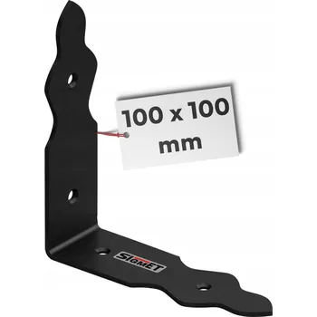 Úhloměr Tesařský úhelník ozdobný 100x100 DRŽÁK VÝZTUHA NA POLICI