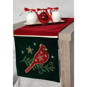 Prostěradlo Velurový běhoun s ptáčkem 35/180 cm