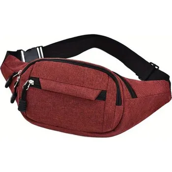 Ledvinka Voděodolná pánská sportovní ledvinka canvas | ledvinka taška - červený