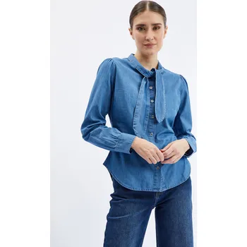 Dámská halenka Orsay Dámské Modrá dámská džínová košile s ozdobným detailem ORSAY Modrá S (2926672)