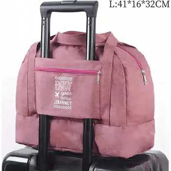 Cestovní taška Velká cestovní organizér taška s oddělením | cestovní taška, příruční zavazadlo - Vínově červené L B