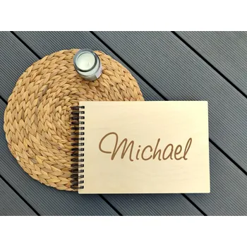 Fotoalbum Dětské dřevěné fotoalbum se jménem na přání Písmo 4 - D-decor