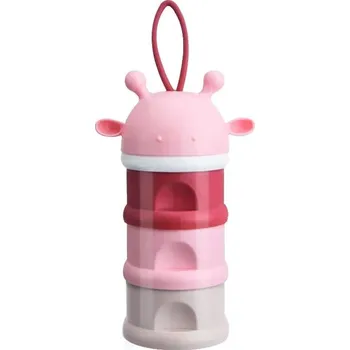 Svačinový box Praktický box na dětskou výživu ve 3 vrstvách | svačinový box, dětský kontejner - Růžový