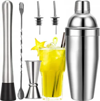 Shaker AG818 BARMANSKÁ SADA SHAKER NA KOKTEJLY 6 DÍLŮ
