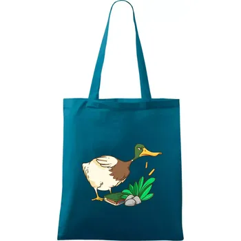 Nákupní taška Geokačer s keškou - Taška bavlněná - 42 x 38 cm ( Petrolejová )