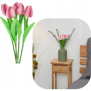 umělá květina Tulipány Silikonové Umělé Květiny 34 cm Dekorativní rostliny do vázy 5 ks R