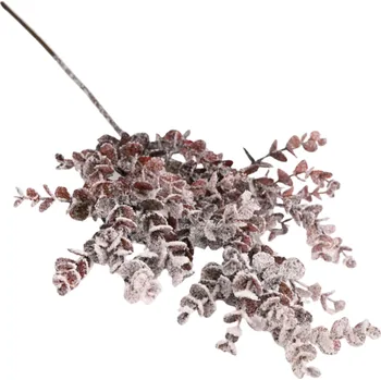 umělá květina Sherin Umělá větvička SNOW EUKALYPTUS 570 mm Bordová
