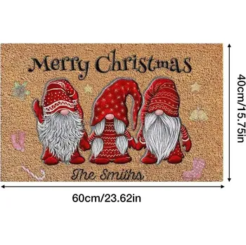 Vánoční uvítací rohožka s trpaslíkem 40 x 60 x 0,7 cm