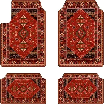 Koberec Boho koberec s retro vzorem do auta | podlahová rohož, měkký koberec - 5