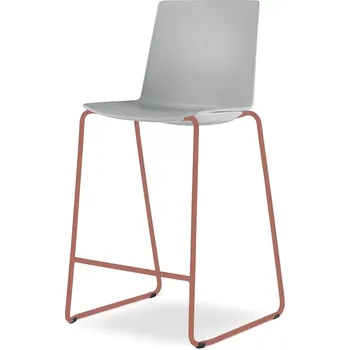Jednací židle Barová židle SKY FRESH 060-Q-N13 (4-nohá kostra cihlově červená PANTONE 17-1532 TCX, celoplastový ko