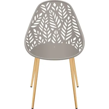 Jídelní židle Moderní béžová jídelní židle Lucena Intesi z odolného plastu, snadno omyvatelná