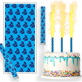 Dortová svíčka DORTOVÁ FONTÁNA BITVA LAMA HRA NAROZENINY PRSKAVKA SVÍČKA NA OSLAVU 12 cm