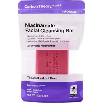 Mýdlo Carbon Theory Růžové mýdlo na obličej s Niacinamidem