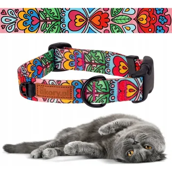 Obojek pro psa ROZTOMILÝ obojek pro malé kotě JUNIOR 20-24 cm s regulací Ukory ve tvaru SRDÍČKA