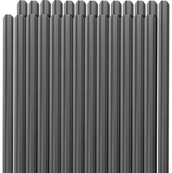 Obraz Plotová lamela svislá PVC, silná, grafit, 1,5 m