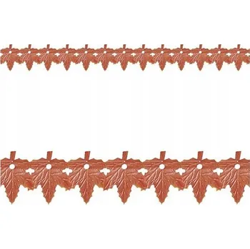 DEKORAČNÍ GIRLANDA LISTY ORANŽOVÁ