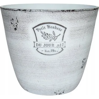 Květináč Obal na květináč 23 cm plast šedý