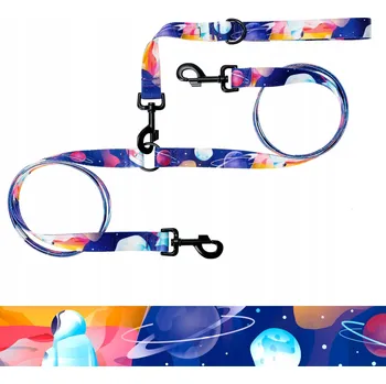 Vodítko pro psa Vodítko pro dva psy Ukory popruh 1,78 m