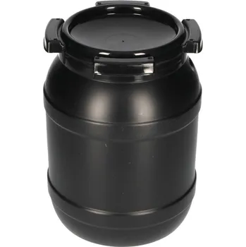 Sud Sud se širokým hrdlem a víkem typ WH 6 z polyethylenu, s UV ochranou, černý, objem 6 l