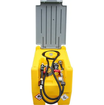 Palivová nádrž Mobilní čerpací zařízení na naftu, 220 litrů, čerpadlo 24 V, s víkem