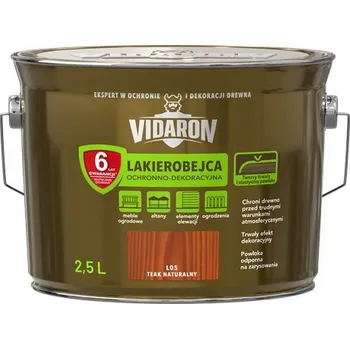 Olej na dřevo Lazura na dřevo Vidaron rozpouštědlová 2,5 l Teak přírodní L05
