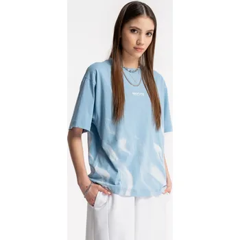 Dívčí tričko Reporter Young | Dívčí modré oversize tričko s kontrastním potiskem oceánu - Barva MODRÁ, Velikost 146 251-0440G-48-450-1