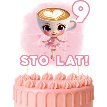 Obraz TOPER NA DORT TOPPER BALLERINA CAPPUCCINA BRAIN 5 LET NAROZENINOVÁ DEKORACE
