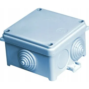 Elektroinstalační krabice Hermetická elektroinstalační krabice na stěnu prázdná IP55 bílá 80x80 mm Simet 35110206