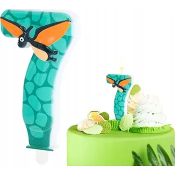 Dortová svíčka SVÍČKA DINOSAUŘI ČÍSLICE 7 SEDM SVÍČKY DINO DEKORAČNÍ NA DORT