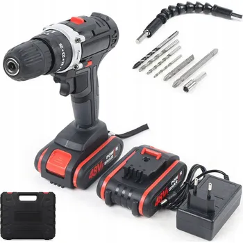 AKU VRTAČKA AKUMULÁTOROVÝ 2xAKU PŘÍKLEPOVÝ ŠROUBOVÁK 48V SET KUFR