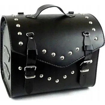 Zavazadlo na motocykl KOŽENÝ KUFR ZADNÍ 30L CHOPPER KLASIK KLASIKA