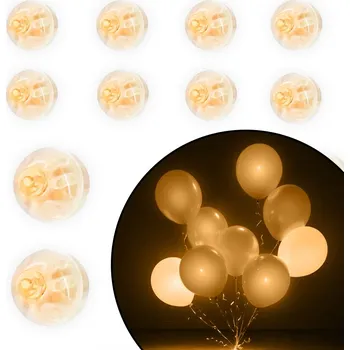 Balónek LED diody do balónků RŮŽOVÉ 12 KS DEKORACE NA OSLAVY