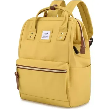 Městský batoh Himawari Dámský batoh USB port Apaté Hořčicový 19 l