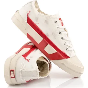 Dámská obuv TENISKY DIESEL D-VERSE S-D-VERSE LOW II W SNEAKERS BRIGHT WHITE/RACING RED