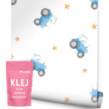 Fototapeta Dětská tapeta TRAKTORY Malovaná akvarelem Dekorace