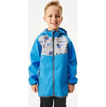 Chlapecká bunda unuo Dětská softshellová bunda s fleecem Basic, Modrá, Bagr Velikost: 86/92