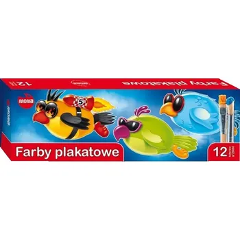 Výtvarná barva Plakátové barvy Mona 12 barev x 20 ml