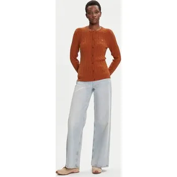 Dámský svetr Gant Kardigan 4800103 Hnědá Slim Fit S