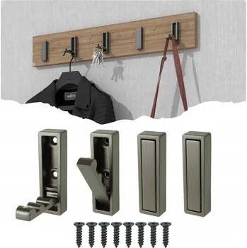 Věšák Skládací věšák grafit, na oblečení, lamelový, do předsíně, moderní, loft